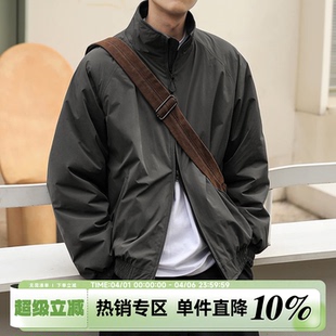 休闲立领棉服夹克潮牌休闲棉衣宽松舒适保暖外套 HEEMKIZOO男款