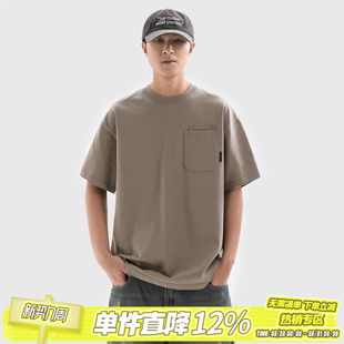 310g重磅嘿马七作春夏款 宽松T恤 凉感抗菌新疆长绒棉口袋贴标短袖