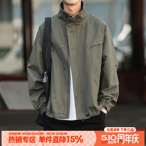 HEEMKIZOO立领工装夹克外套春秋