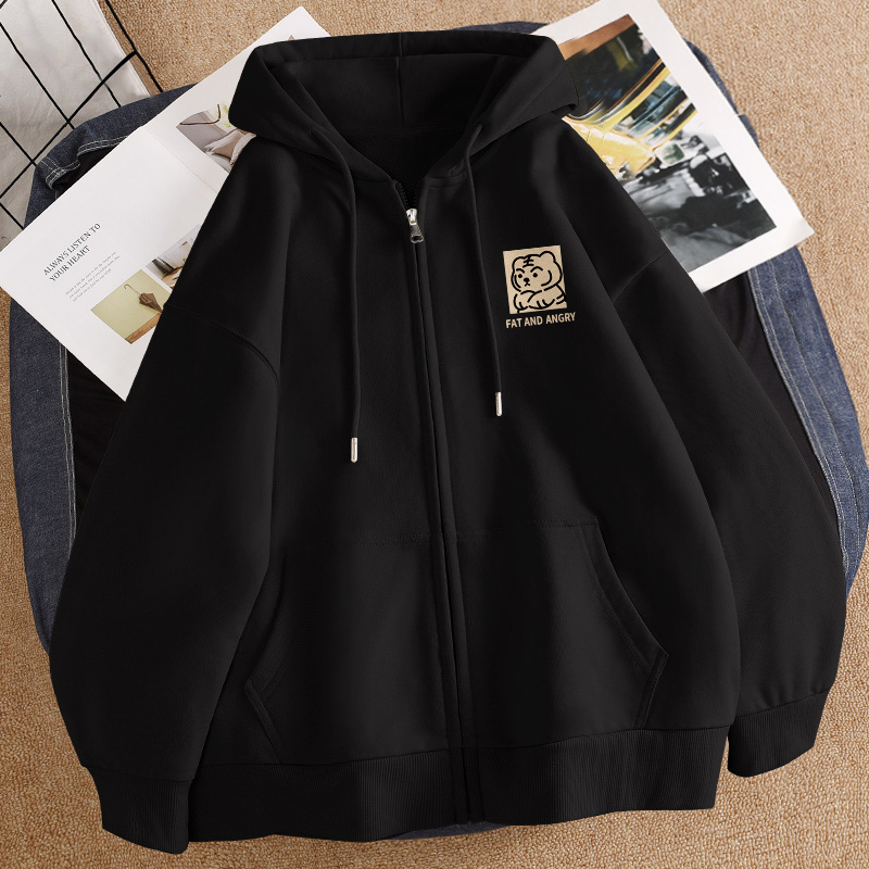 颖膝oversize高街开衫拉链外套男