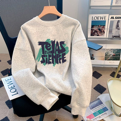 【加绒加厚青少年圆领外套上衣】