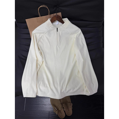 颖膝美式半拉链德绒打底衫男款