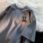 t恤男款 夏季 美式 重磅纯棉短袖 复古潮牌ins百搭休闲半袖 体恤上衣服