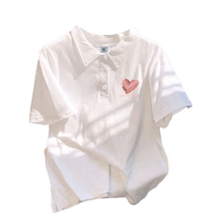 美式短袖polo衫男生夏季ins潮牌港风日系宽松休闲翻领体恤上衣服