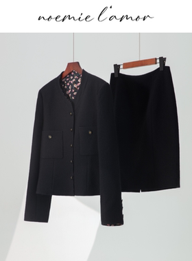 【言选好物】 碎花内衬 _ 黑色小香风套装女 2025 新品6892 6893