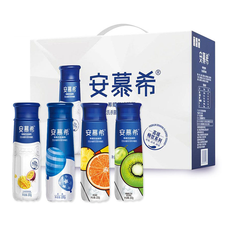 伊利安慕希酸奶230g*10瓶pet高端畅饮原味芒果百香果凤梨青提牛奶