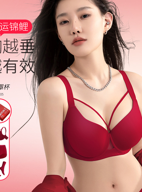 莱动2025新年红色内衣女内裤套装蛇年本命年性感聚拢上托大码文胸