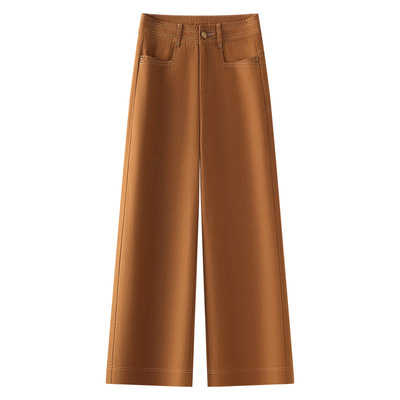 美式复古宽松阔腿牛仔裤女2025年新款春秋款窄版直筒裤垂感九分裤