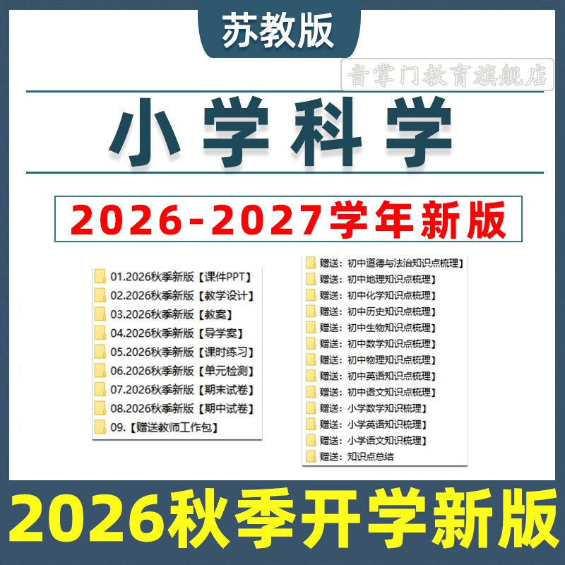 2026新苏教版小学科学课件PPT一二三四五六年级下上册教案电子版