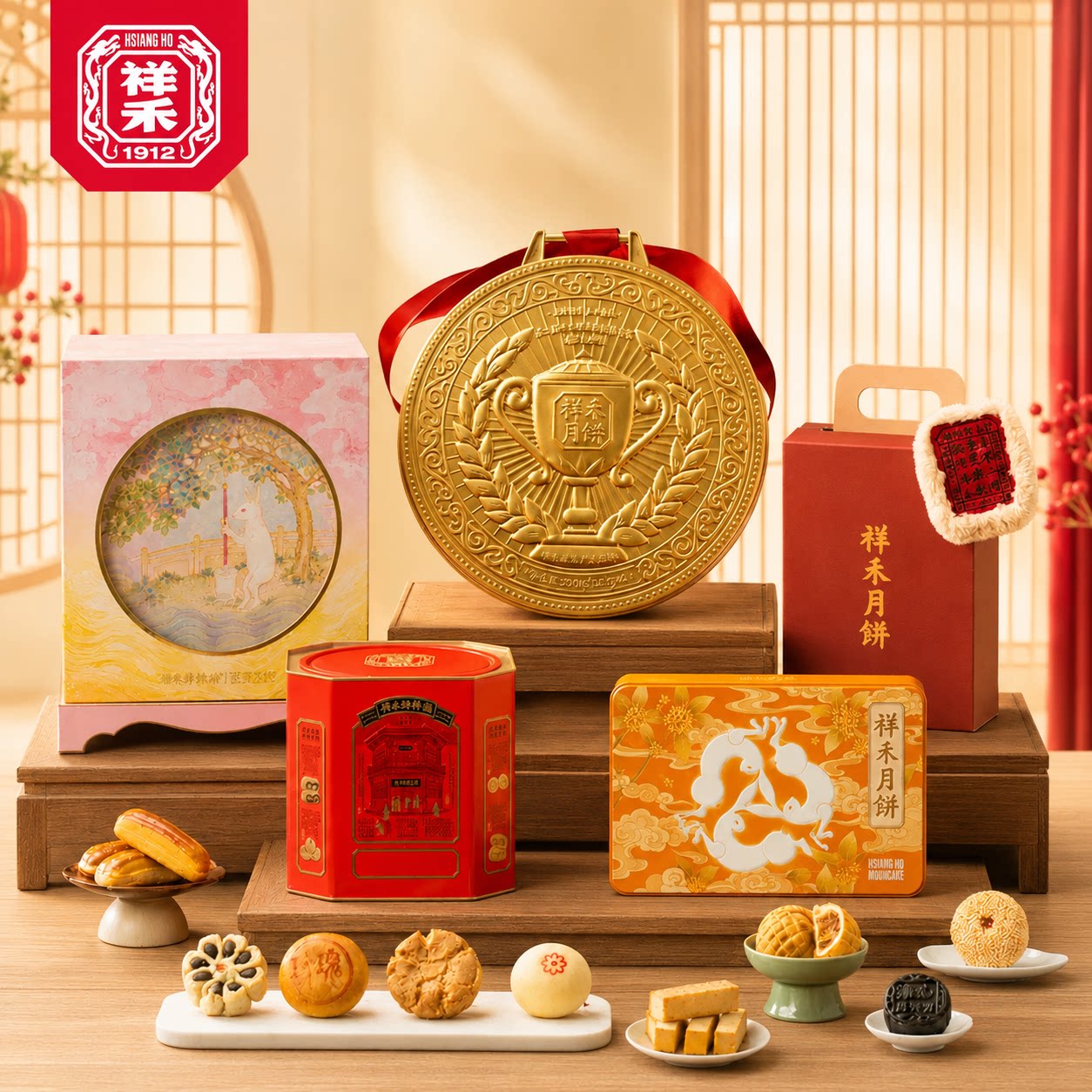 祥禾饽饽铺中秋月饼礼盒送礼团购图片