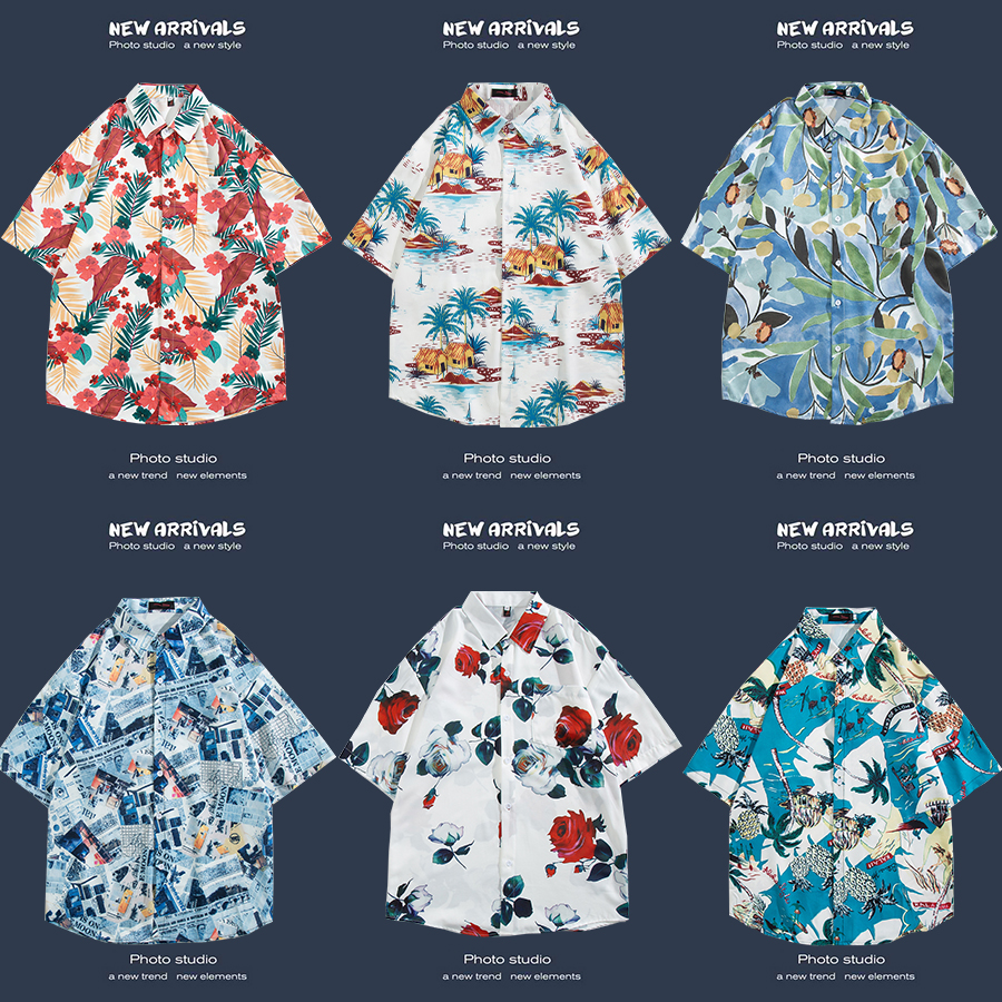 夏季薄款新款夏威夷沙滩衬衣