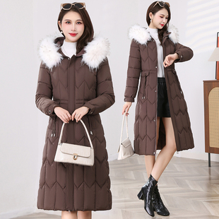 羽绒棉衣女加长款大衣2025新款冬季中年妈妈棉袄加厚洋气外套棉服