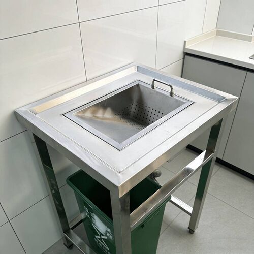 干湿分离残食台收餐台汤水收残台酒店路边摊火锅店加厚滤渣台商业