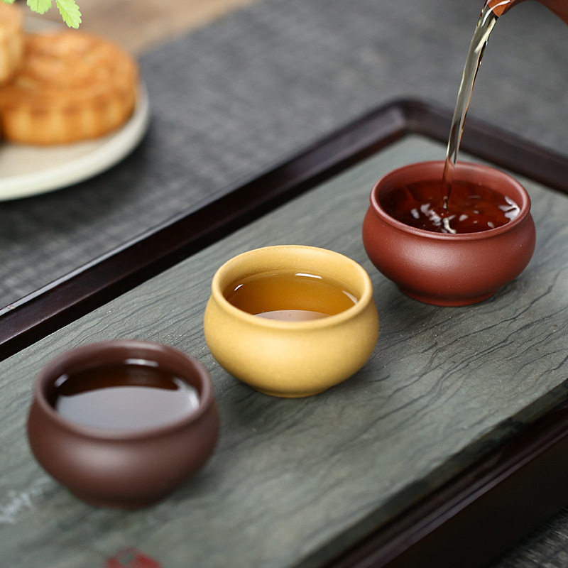 紫砂中式紫砂小茶杯宜兴手工茶杯