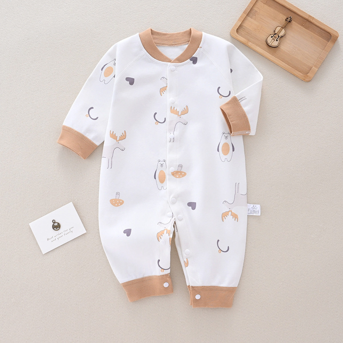 长爬新生婴儿连连身衣/爬服/哈衣