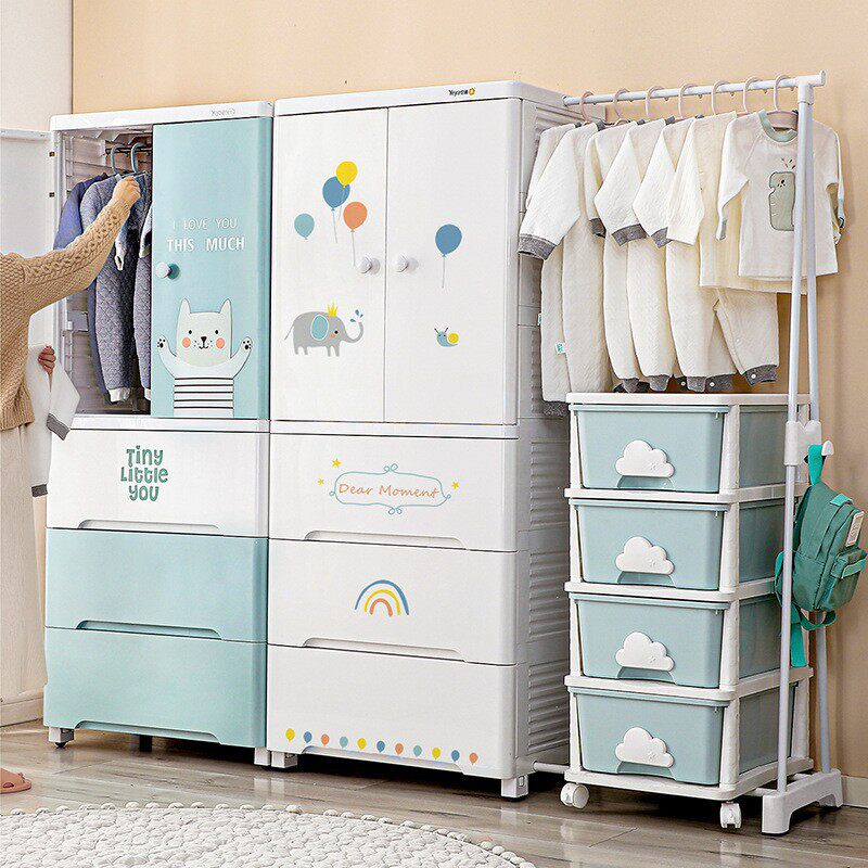 也雅收纳柜婴幼儿衣柜收纳柜双开