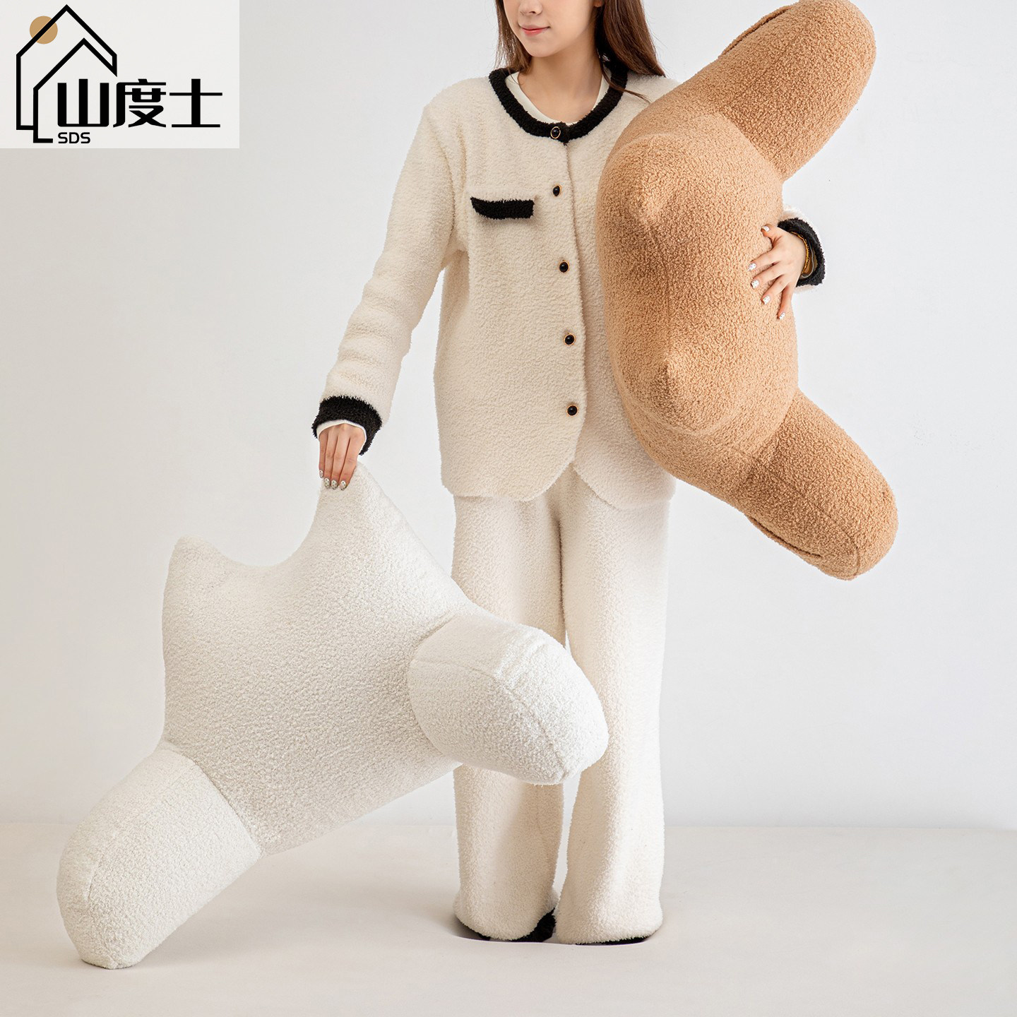 猫耳朵靠枕床头软包看书孕妇床上靠背抱枕飘窗沙发玩手机护腰靠垫,居家布艺,腰靠垫,淘宝优惠券,粉丝福利购,淘宝优惠卷