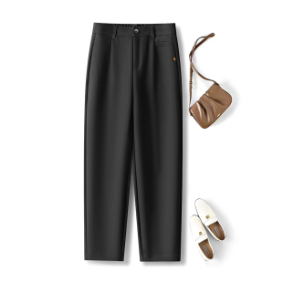 2026新款 子女春季 小个子镰刀裤 西裤 黑色西装 显瘦小脚萝卜裤 哈伦裤