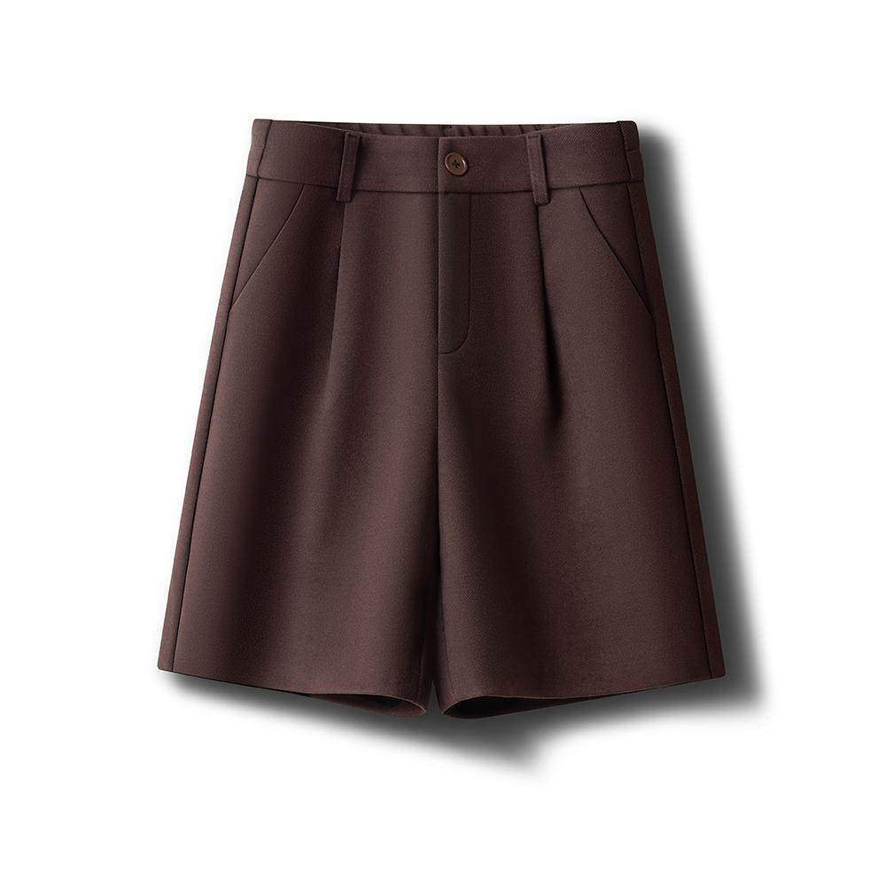 毛呢款外穿五分裤女秋冬2025新款直筒短裤气质咖色高腰中裤休闲裤,女装/女士精品,大码裤装,淘宝优惠券,粉丝福利购,淘宝优惠卷