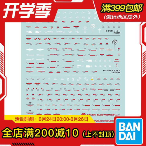 现货 万代 高达贴纸 水贴 NO 122 HG 哈萨维 柯西 佩涅罗佩 适用