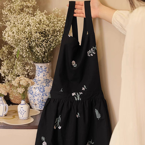 高级感围裙厨房家用刺绣姜妍同款