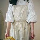 高颜值围裙厨房家用做饭防水女棉麻画画美甲园艺花艺师工作服 韩式