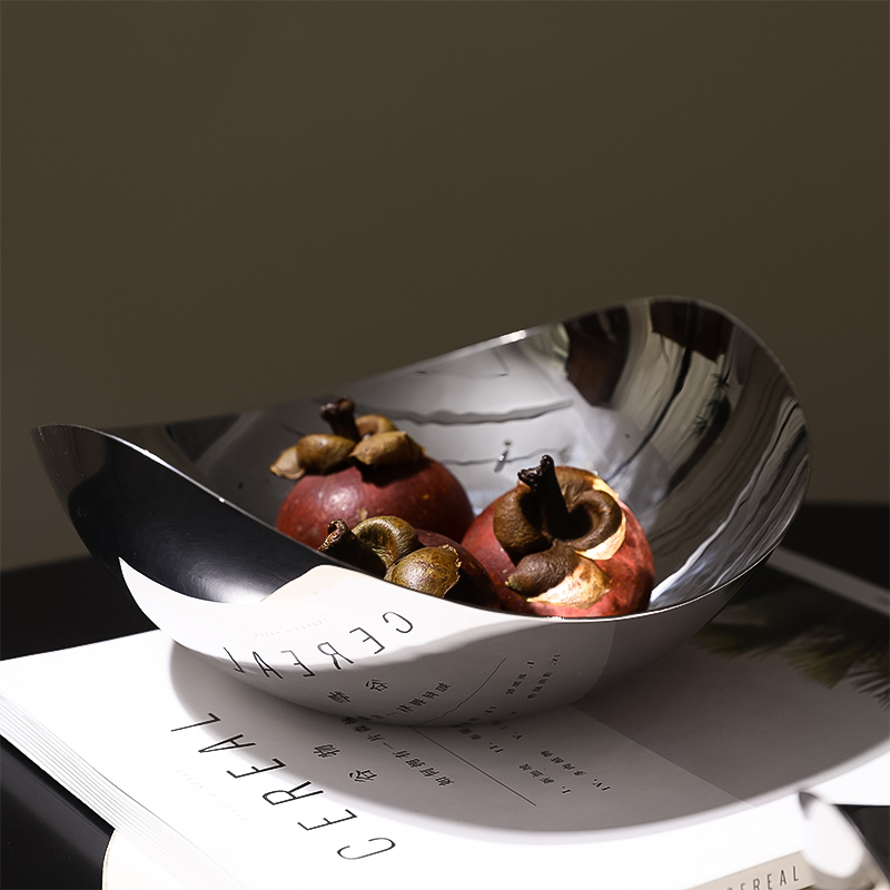 轻奢精致不锈钢家用水果盘