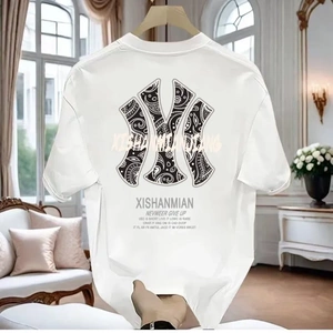 美式痞帅重磅男装短袖t恤青少年夏季新款ins潮牌街头宽松上衣