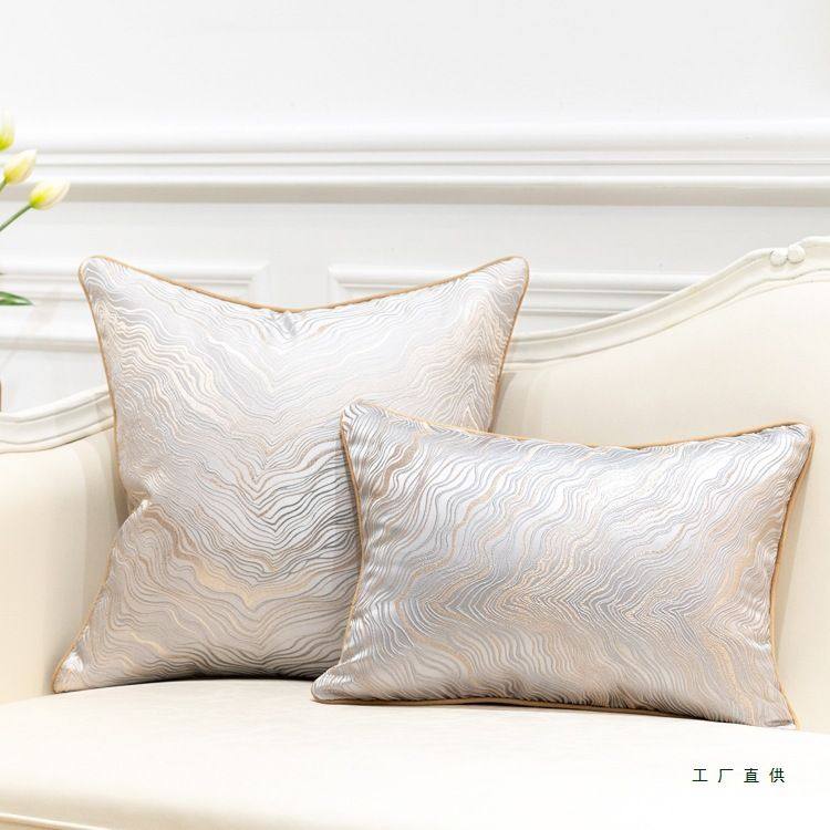 欧式轻奢感抱枕客厅沙发靠垫大靠背床上睡觉腰靠枕头套不含芯