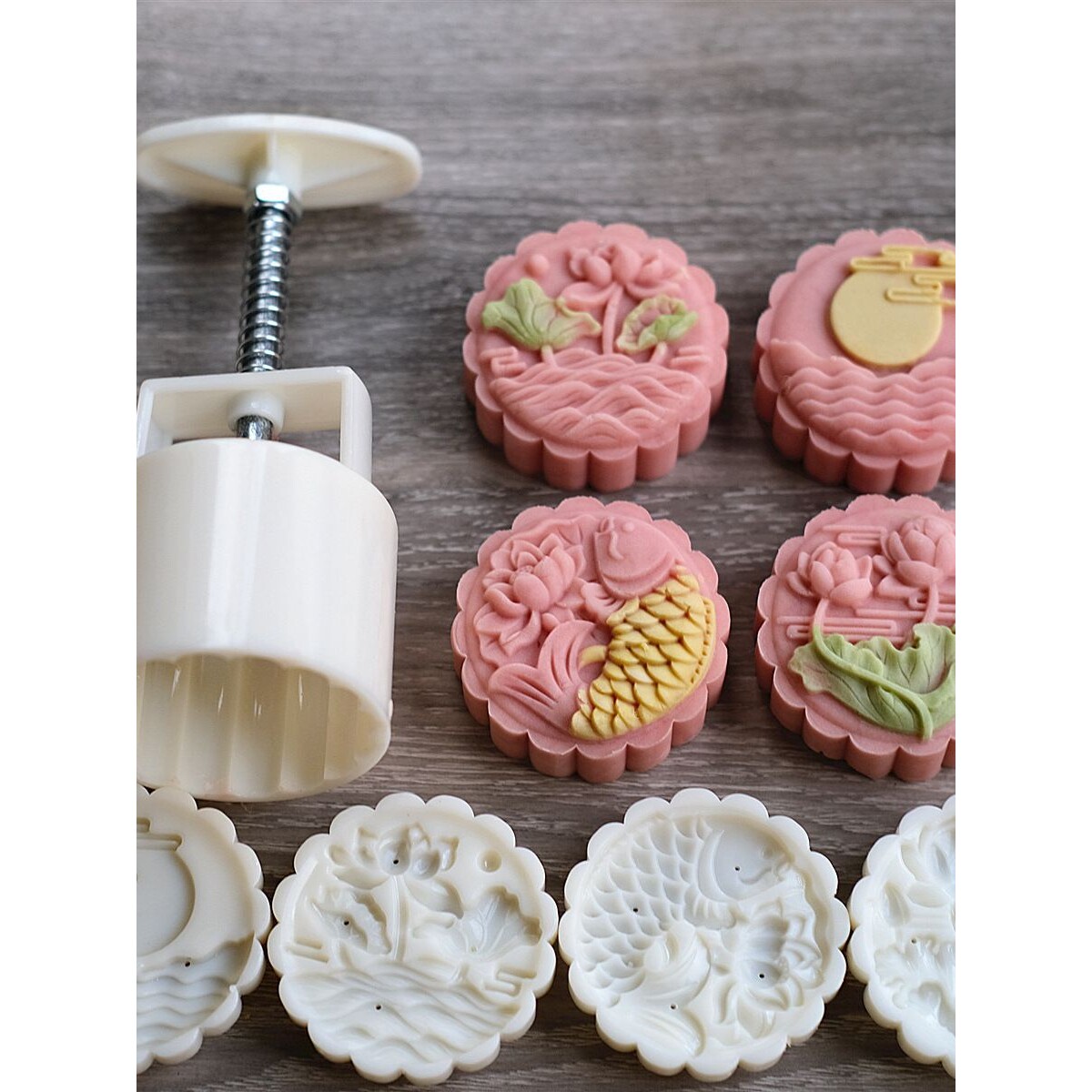 75g85g多款花纹月饼模具 中式糕点模手压式家用套装mooncakemould