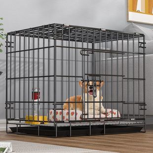 加粗纳米折叠狗笼铁笼室内小型犬狗笼子运输笼大型犬狗窝宠物笼子
