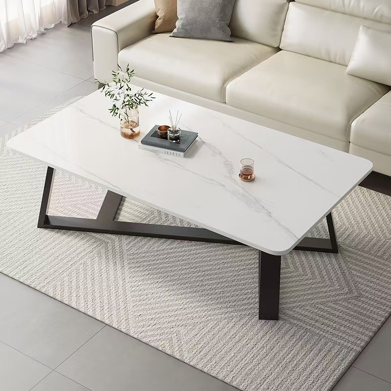 现代简约茶几小户型客厅家用轻奢极简岩板茶桌阳台意式长条小桌子