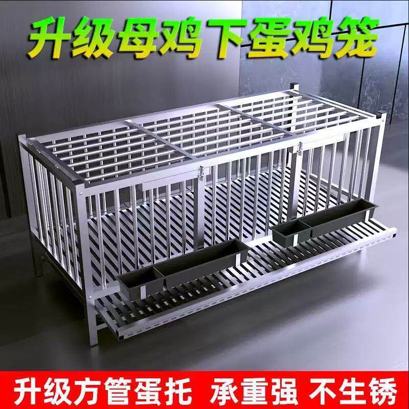 不锈钢鸡笼子家用大号室外阳台养殖下蛋笼家养鸡鸭鹅防啄自动滚蛋