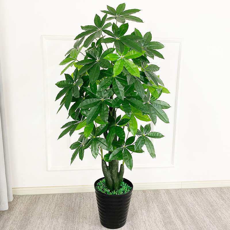 发财树盆栽绿植室内装饰客厅假树摆设落地花假植物金钱树盆景