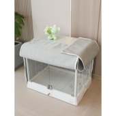 四条拉链猫狗笼子罩宠物笼防风隔音罩鸟笼防晒防水棉麻透气四季 用