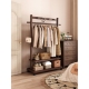 衣帽架落地卧室家用挂衣架民宿室内挂衣杆可移动挂衣服架子楠竹