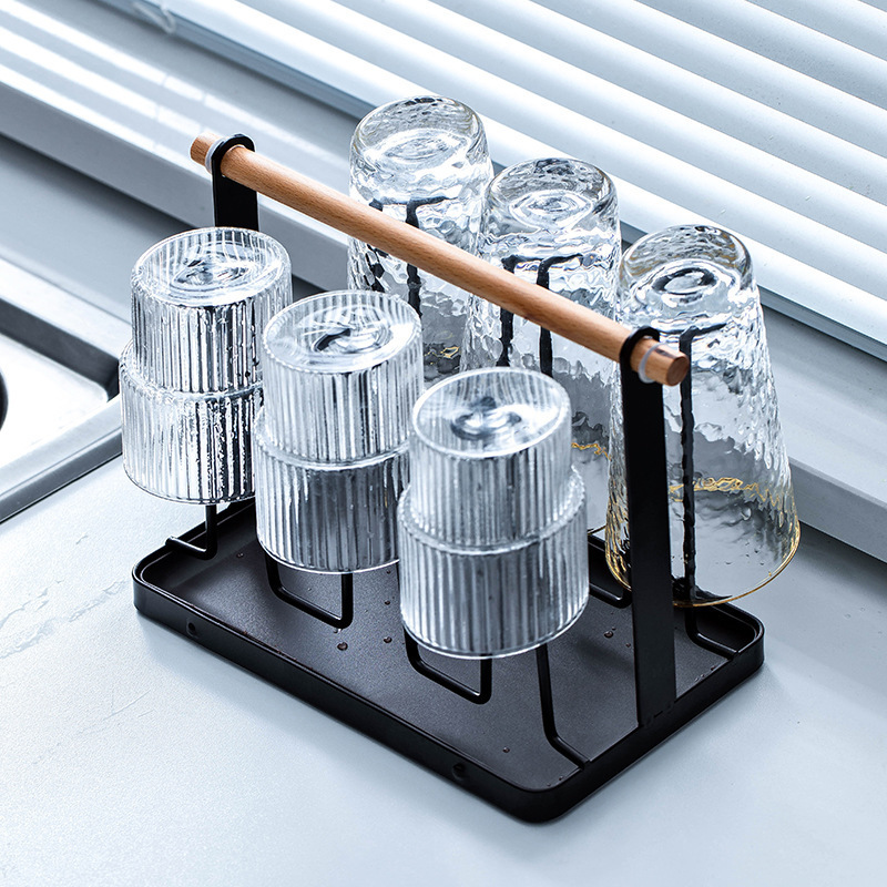 水杯置物架日本沥水杯架收纳倒挂架子茶杯托盘放杯子架家用客厅