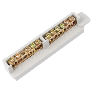 梅兰端子6+6零地排接线端子9+9 铜排12+12配电箱零线排接地端子