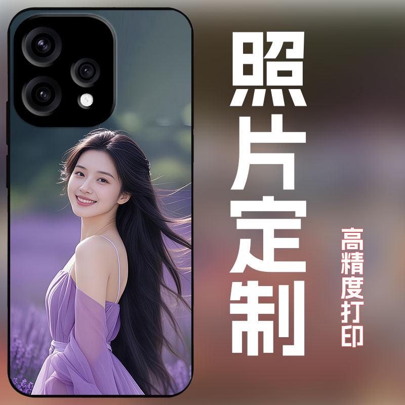 适用荣耀opporeno15c手机壳定制照片情侣diy个性创意订做全包防摔保护套艺术婚纱宝宝新款磨砂软壳玻璃壳女