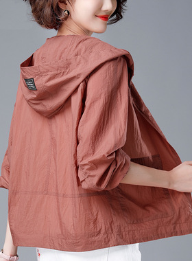 2025新款短外套妈妈装百搭上衣大码长袖防晒衣女