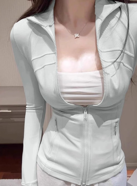 修身显瘦防晒衣女2025夏季新款外套防晒服冰丝立领瑜伽服薄款