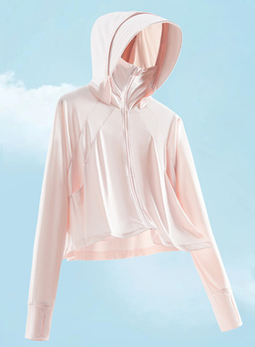 2025黑胶防晒衣女冰皮原纱防紫外线UPF50+可拆卸大帽檐短款防晒