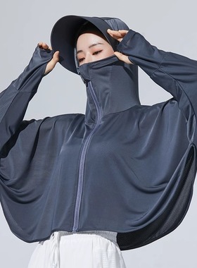 防晒衣女2025新款夏季防紫外线透气冰丝防晒服骑车罩衫开衫薄