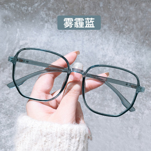 近视眼镜女有度数可配男款潮流超轻素颜神器ins风透明框大脸显瘦