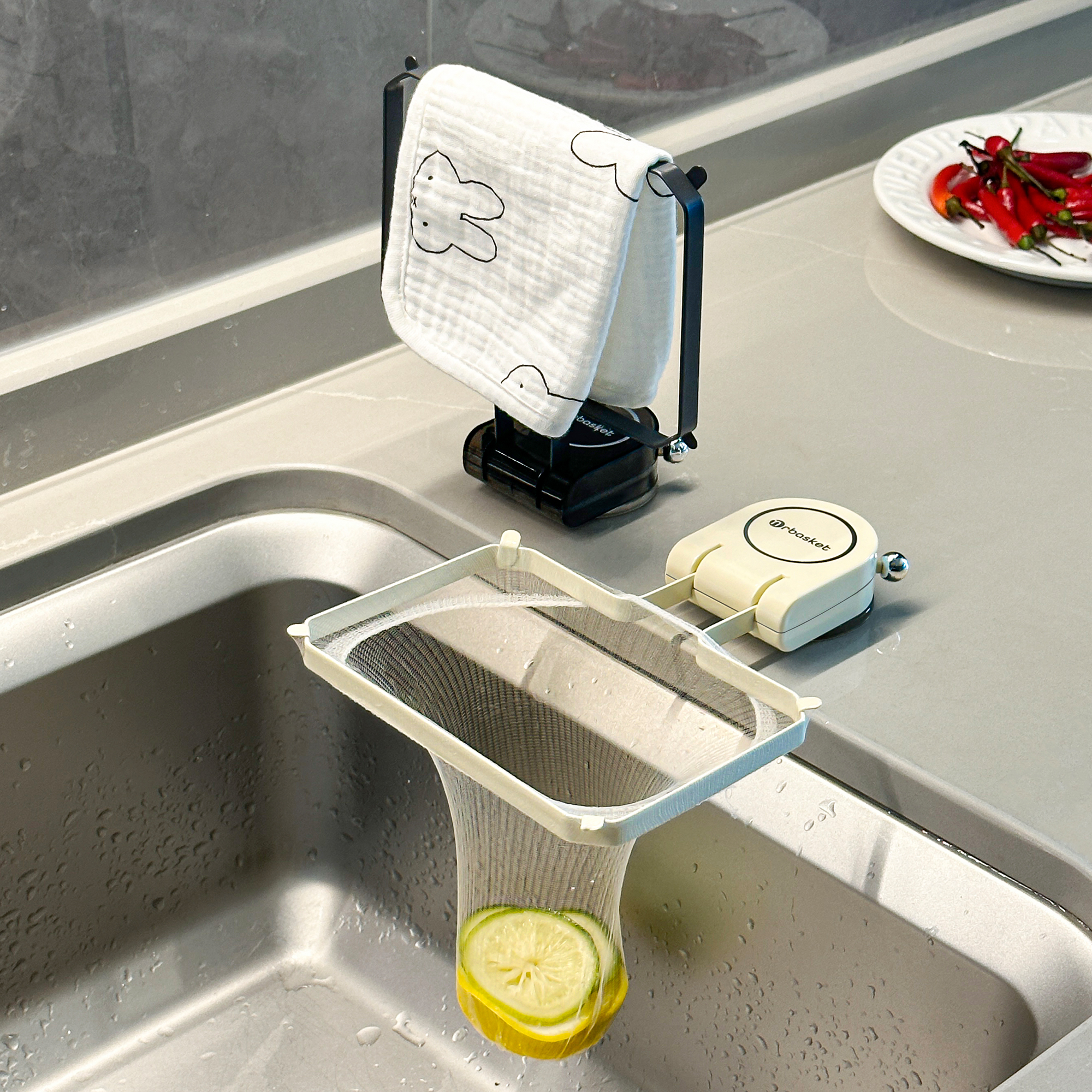 杜琥厨房吸盘水槽过滤网架子