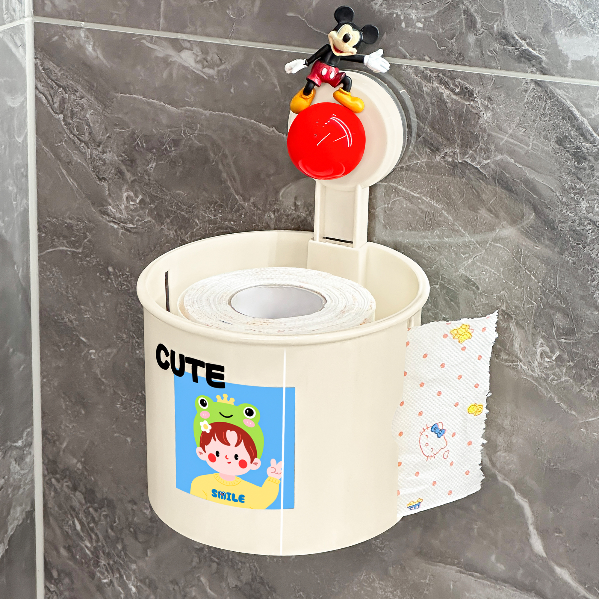 杜琥卫生间吸盘卷纸架免打孔