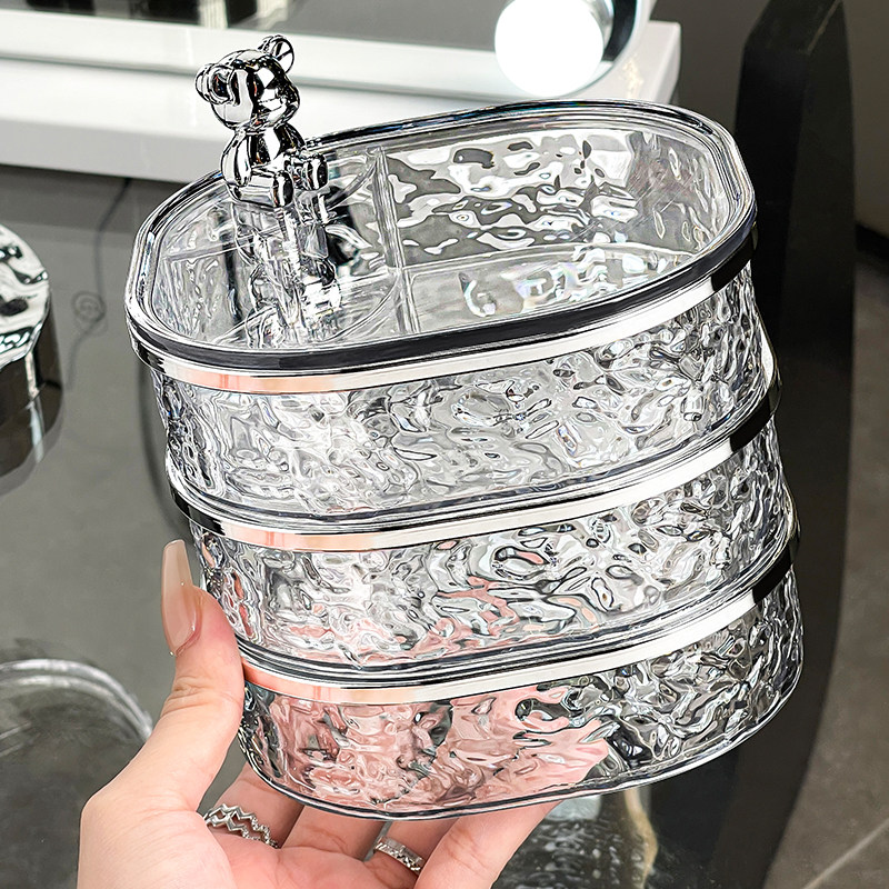 杜琥精致迷你防尘旋转首饰收纳盒