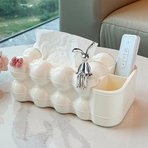 杜琥桌面纸巾盒高档多功能抽纸盒