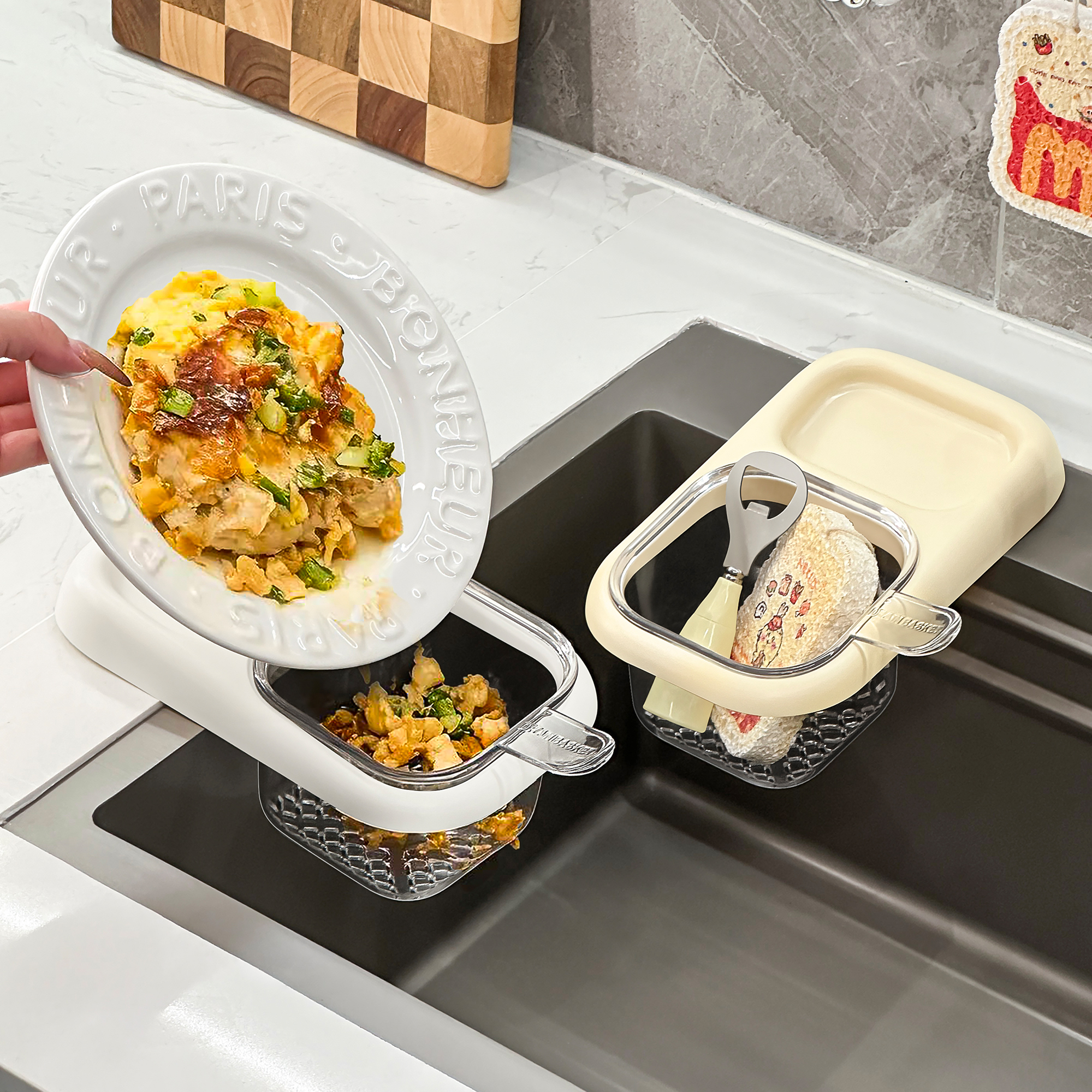 杜琥吸盘式厨房水槽过滤网架