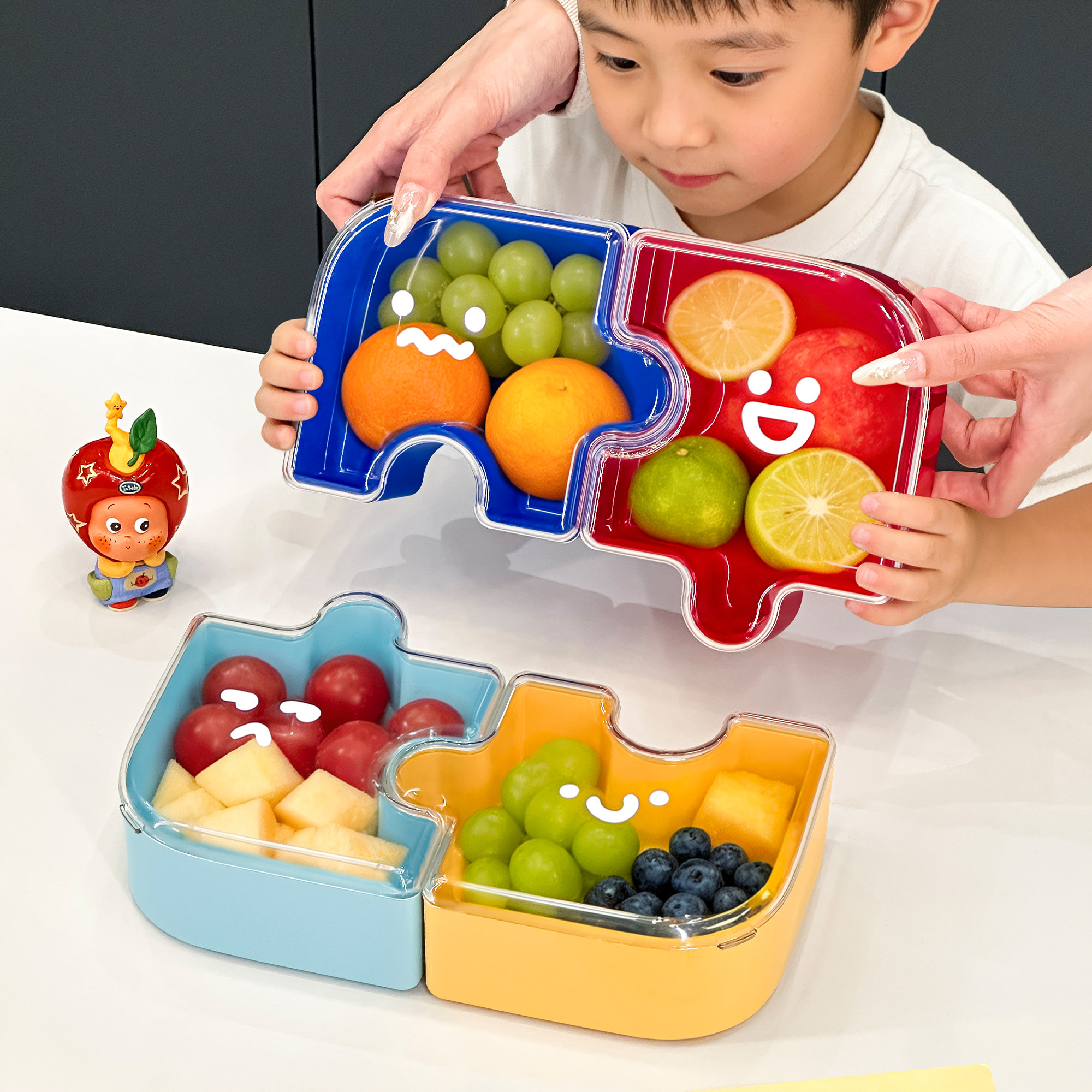 多巴胺果盘客厅茶几家用零食摆放盘防尘分格干果盘创意糖果收纳盒,餐饮具,果盆/果盘/果篮,淘宝优惠券,粉丝福利购,淘宝优惠卷